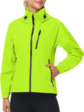 Nepest Womens Cycling Rain Jackets Lightweight Waterproof Biking Running Windbreaker UPF 50+ Reflective Packable Hooded