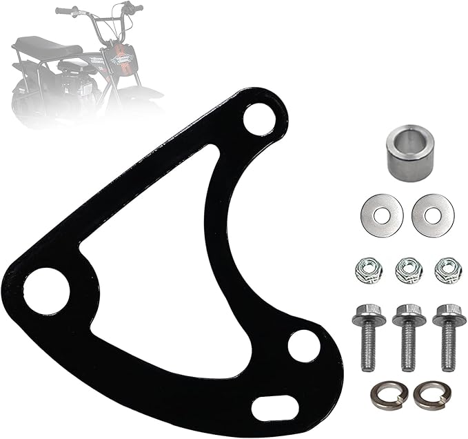 JMCHstore Mini Bike Hydraulic Brake ATV Caliper Bracket kit for Monster Mega Moto MMB80 80cc FRP GMB100 98cc, For Coleman RB100 RT100 Heavy-Duty Steel Bolt-On Conversion Plate