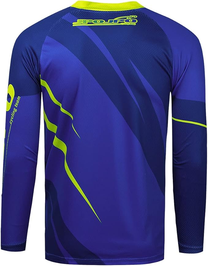 Men's Mountain Bike Jersey Long Sleeve MTB Off-Road Motocross Jersey Quick Dry Downhill&Motocross Shirts