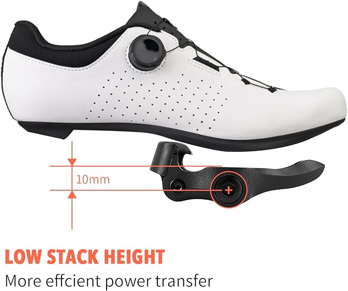 WOWSPORT SPD-SL Road Bike Pedals - Lightweight Clipless Pedals with 3-Bolt Cleats, Sealed Bearings & Nylon Composite | Shimano SPD SL Compatible