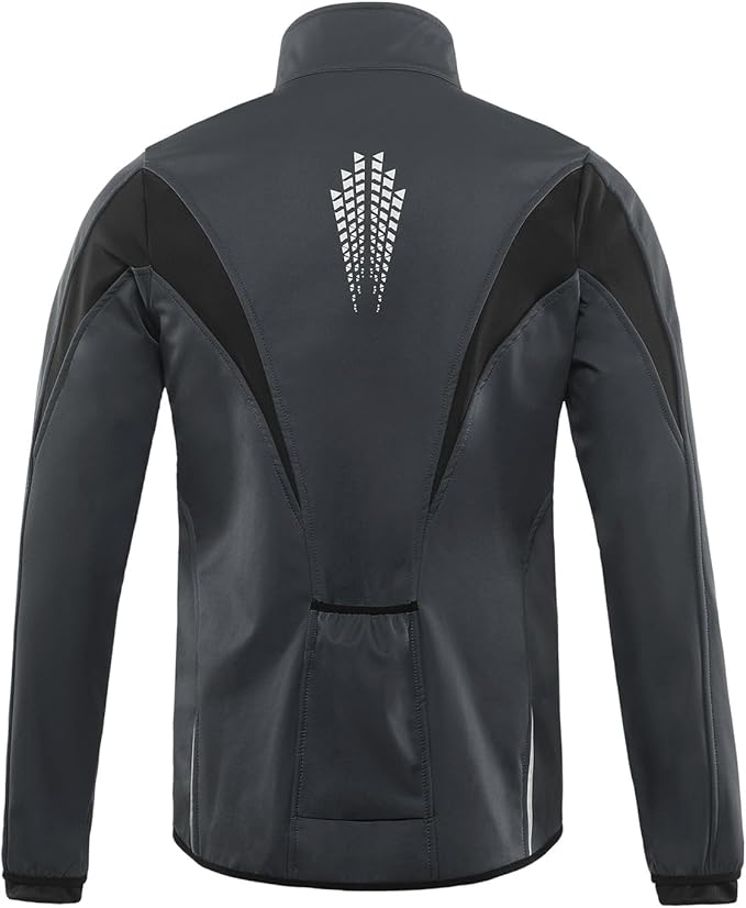 ARSUXEO Winter Warm UP Thermal Softshell Cycling Jacket Windproof Waterproof 15-k