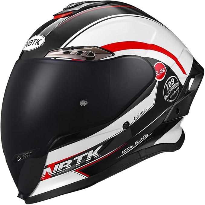 Full-face Helmet Biker Helmet ABS with EPS Cushion Liner Removable Washable 8 Air Vent Free Switch Long and Short Lens Replacement for Adult Unisex