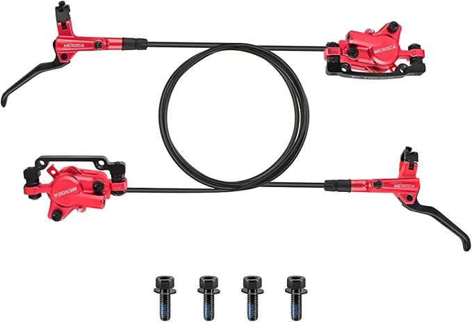 MEROCA M800 Mountain Bike Hydraulic Disc Brakes Hydraulic Bike Brakes Front 800mm and Rear 1400mm with PM Adapter for 160mm Rotor