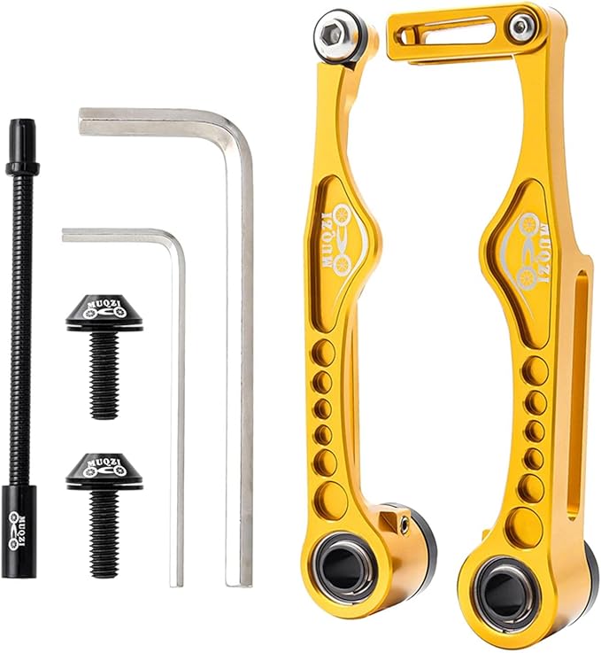 Linear Pull Bike V Brakes Front Rear Set Replacement Fit,Aluminum Alloy V-Type Bike Brake Set for Road Bike Bike BMX Repairing Accessories