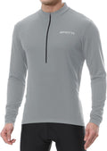 Spotti Men's Cycling Bike Jersey Long Sleeve with 3 Rear Pockets - Moisture Wicking, Breathable, Quick Dry Biking Shirt