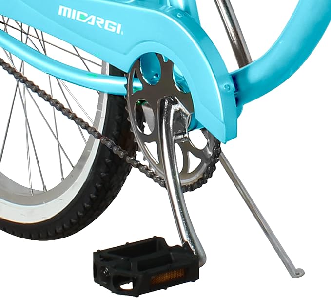 MICARGI 24/26 Inch Adult Cruiser Bicycle Hybrid Bike 1/7 Speeds Commuter Bike for Women, Men, Seniors,Step-Through or Step-Over Bike Steel Frame Multi Colors Style