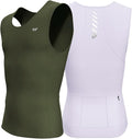 Lo.gas Sleeveless Cycling Jersey Men, Biking Base Layer Breathable and Lightweight with Back Pocket Sports Vest