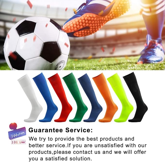 Three street Baseball Socks, Unisex Knee High Solid Sport Tube Compression Softball Football Soccer Team Socks 2-10 Pairs
