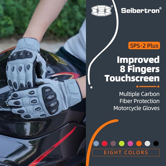 Seibertron SPS Series Touchscreen Motorcycle Motocross BMX ATV MTB Bicycle Cycling Full or Half Finger Gloves Adult and Youth