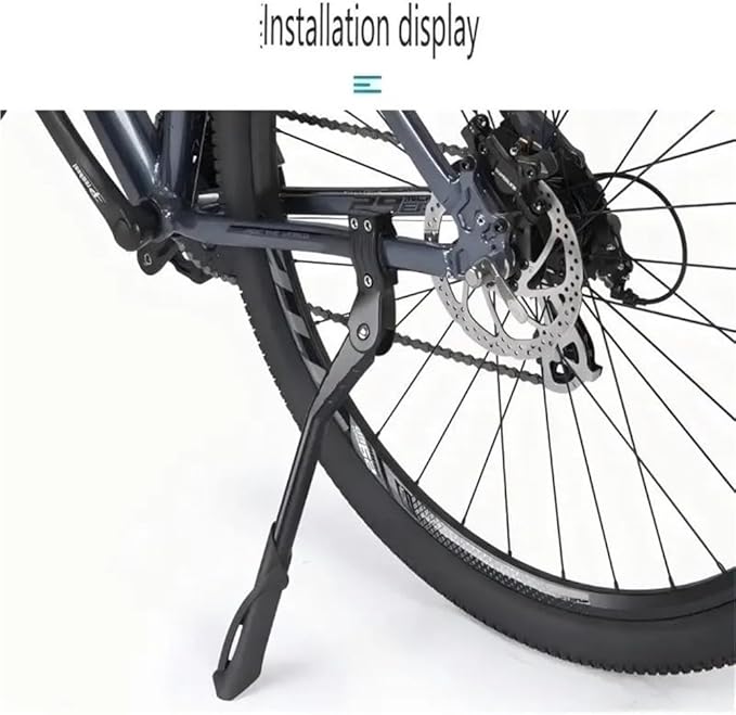 Adjustable Bike Kickstand Aluminum Alloy Side Stand for MTB Folding Electric Bike Snow Vehicles 24-29 Inch Universal Fit