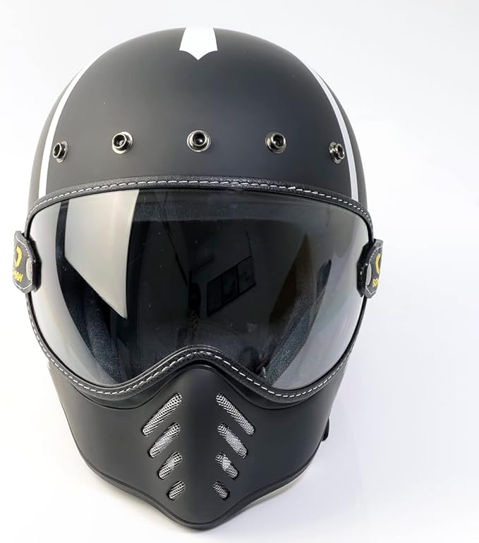 Retro Motorcycle Helmet Shield Bubble Visor, PC Goggles Lens Replacement For Off-Road Cruiser Motorcycle Helmet Bell Moto-3