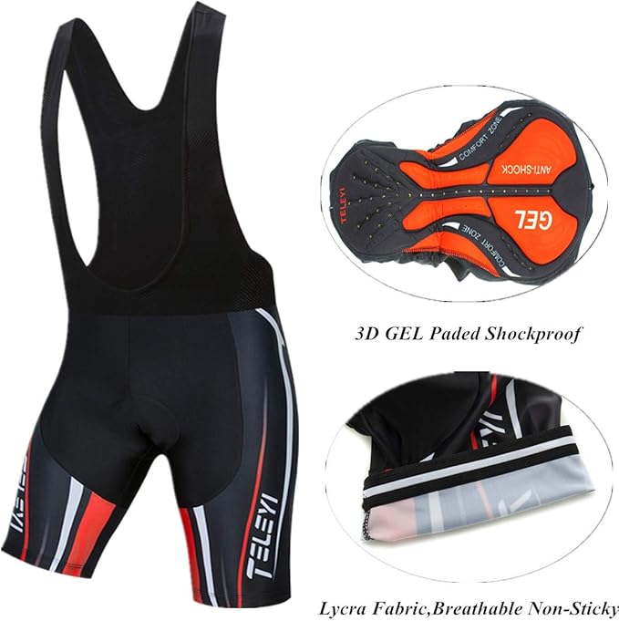 Men's Cycling Jersey Set, Summer Mountain Bike Clothing Short Sleeved Riding Jerseys