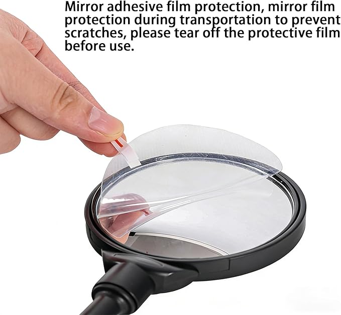 Adjustable and Rotatable Wide Angle Bicycle Rearview Mirror General Shock Proof Convex Mirror for Bicycle Mountain Bike and Electric Car Handle（1 piece）