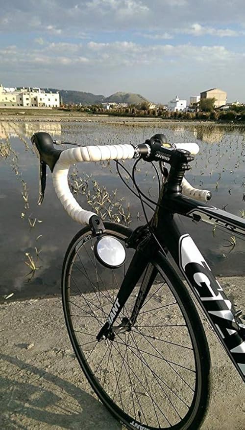 Hafny Bar End Bike/Bicycle Mirror, Stainless Steel Lens, Safe Adjustable Rearview Cycle/E-bike Mirror, HF-MR083 (Black 62mm)