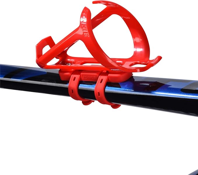 ZONKIE Bike Bottle Cage Mounting Base, Cup Mounting Base for Many Kinds Bikes, Fits Most Stroller Drink Holder, Silicone Material, Many Colors are Available.
