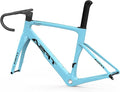 49/52/54/56cm Carbon Road Bike Frameset BSA BB68 Quick Release Frame Carbon Fiber Tapered Fork Disc Brake Frame Lightweight Thru Axle 12x100mm/12x142mm Internal Routing(Blue 5,52cm)