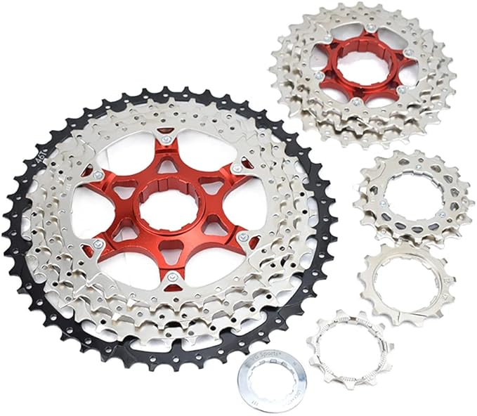 VG SPORTS 8/9/10/11/12 Speed Ultra-Light Bike Cassette for Mountain Bike 11-40T/11-42T/11-46T/11-50T/11-52T MTB Cassette Lightweight Aluminum Bracket Cassette