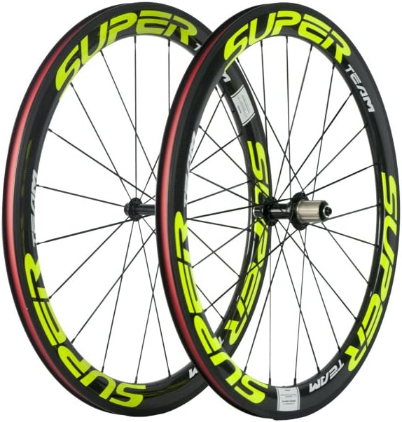 Superteam Carbon Fiber Road Bike Wheels 700C Clincher Wheelset 50mm Matte 23 Width