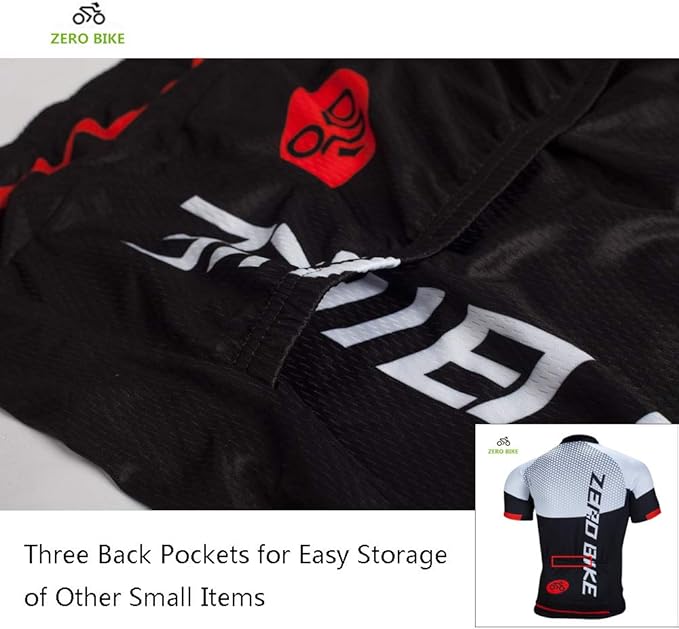 Men's Short Sleeve Breathable Cycling Jersey Set 3D Padded Bicycle Shorts Sportswear Suit Quick Dry