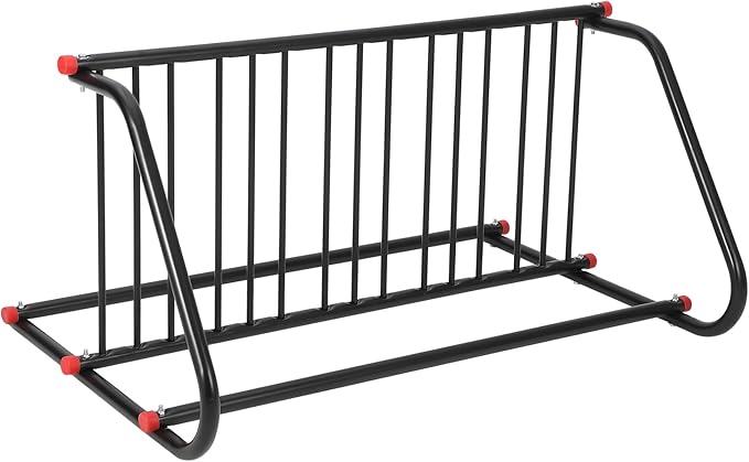 Double-Side 10-Bike Commercial Bike Rack Outdoor, 5-Bike Heavy Duty Steel Grid Floor Rack, Freestanding Parking Stand for Outdoor, Garage, School, Store, University, Yard & Public Spaces