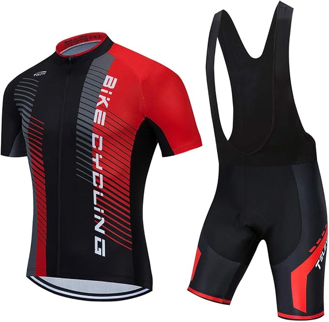 Men's Cycling Jersey Set, Summer Mountain Bike Clothing Short Sleeved Riding Jerseys