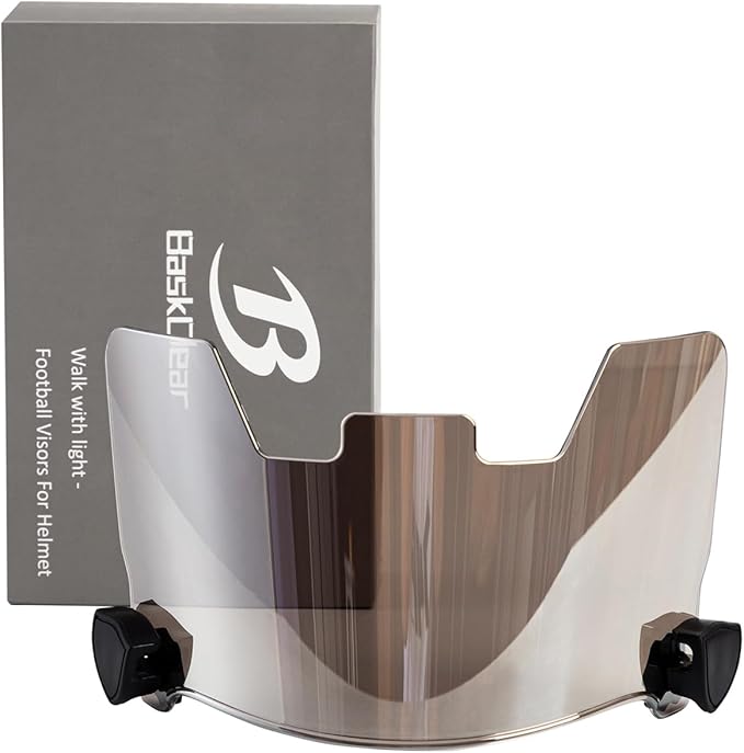 Football Visor Helmet Clear Visor, Scratch Resistant, UV Block, Anti-Fog, Anti-Cracking. Fits Youth and Adult Football Helmets.
