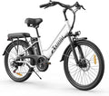 24 Inch Electric Bike for Adults, Step Through Ebike for Women, Peak 1000W Motor 22MPH, 48V 20AH Removable Battery Up to 70 Miles, 7 Speed Dual Shock Absorber, City Cruiser Commuter Bicycle