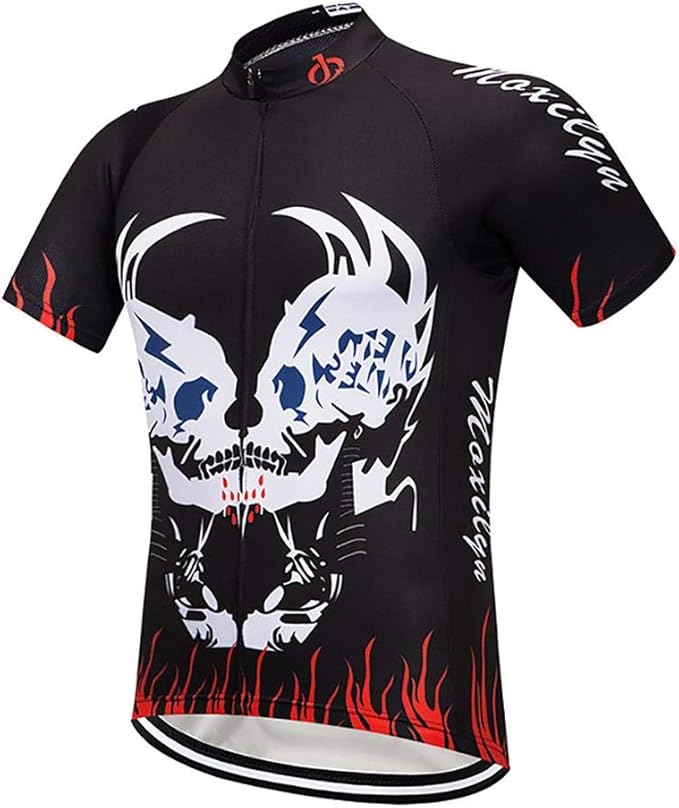 MOXILYN Men's Cycling Jersey Full Zip Riding Clothing Mountain Bike Tops Quick Dry - Bike Shirts