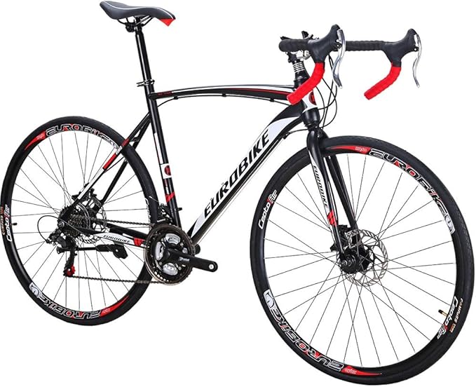 Eurobike HY XC550 Road Bike,21 Speed Road Bicycle for Adults Men and Women,Disc Brake 700C Race Bike for Beginner to Intermediate Bicycle Riders(54cm-32 Spoke)