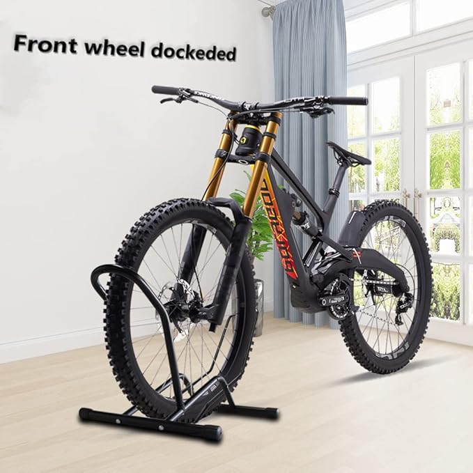 YYDS Bike Stand, Black, Alloy Steel, 3.35 in Wide, Easy to Use, Stable, Compatible with 3.35 in Tires, No More Worries About Bike Parking