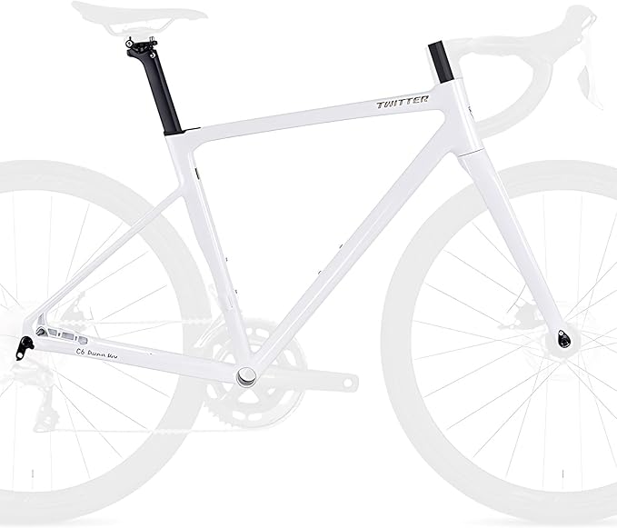 700C Road Bike Frameset 41cm 45cm 48cm 51cm 54cm Aluminum Alloy Disc Brake Frame with Carbon Fibre Fork Thru Axle F12x100mm R12x142mm Internal Routing BSA BB68mm