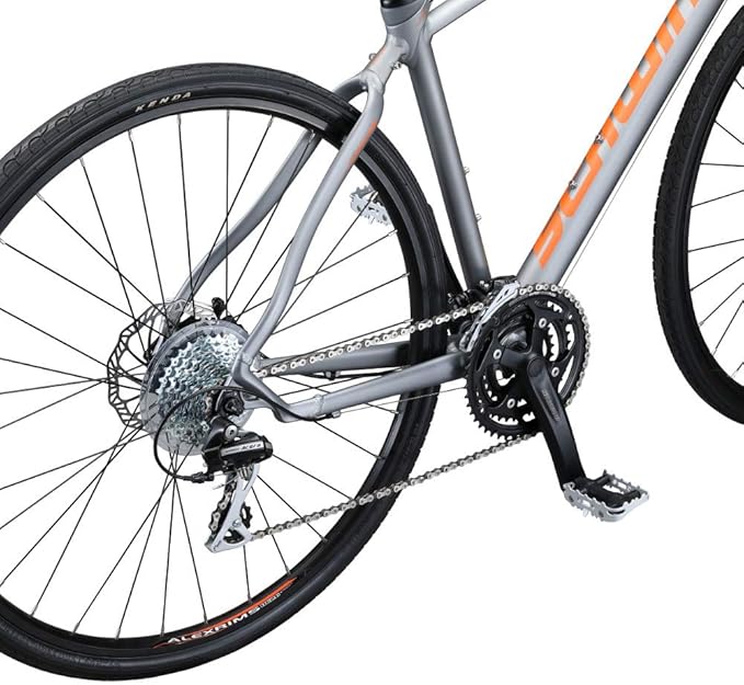 Schwinn Vantage Men and Women Adult Sport Hybrid Bike, 21 or 24 Speed Drivetrain, Aluminum Frame, Flat Bar, Disc Brakes, Smooth Ride Technology