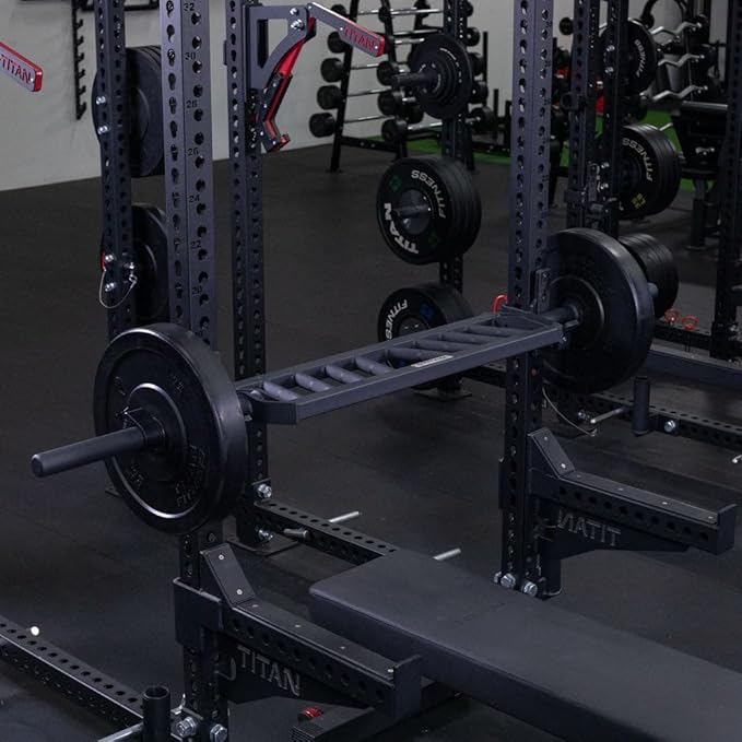 Titan Fitness Hybrid Angled Multi-Grip Olympic Barbell V3, Rated 1,900 LB, Rackable Swiss/Football Bar
