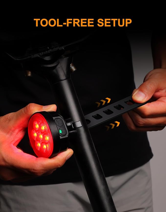 2026 Ultra Slim Bike Lights with Reflectors, 8+6 Modes Bike Headlight and Tail Light Assemblies Motorcycle, IP65 Waterproof & Dual USB-C 1-2 Hrs Fast Charge Bike Lights for Night Riding Cycling