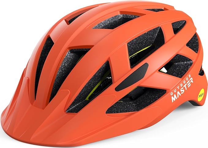OutdoorMaster Gem Recreational MIPS Cycling Helmet - Two Removable Liners & Ventilation in Multi-Environment - Bike Helmet in Mountain, Motorway for Youth & Adult