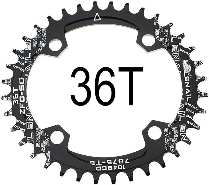 CYSKY 104 BCD Chainring 30T to 52T Narrow Wide Chainring with Sprocket Bolts for 1x Set-up Road Bike Mountain Bike BMX MTB Gravel Ebike