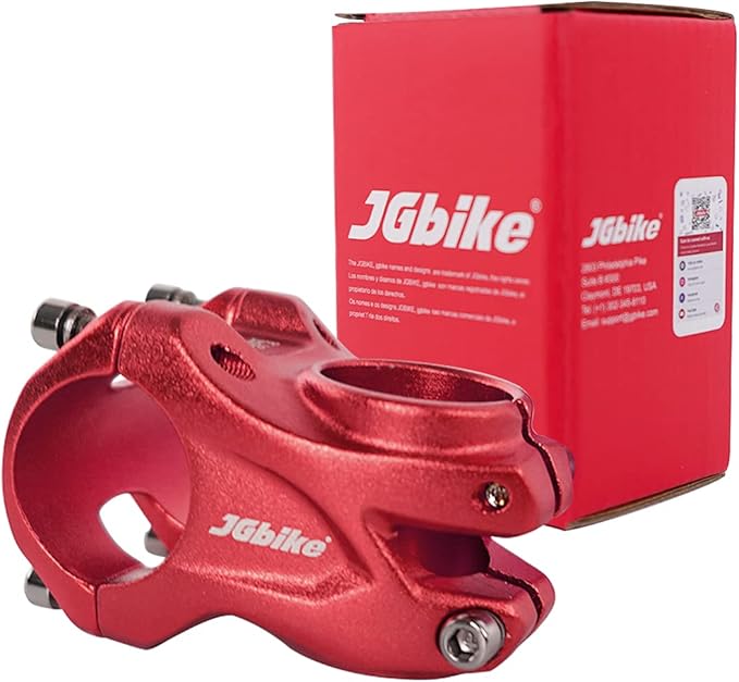 JGbike 31.8mm MTB Bike stem 35mm Length, Aluminum Alloy Stem for Mountain Bike Bicycle MTB XC Trail DH,e-Bike, Fat Bike Bicycle Handlebar