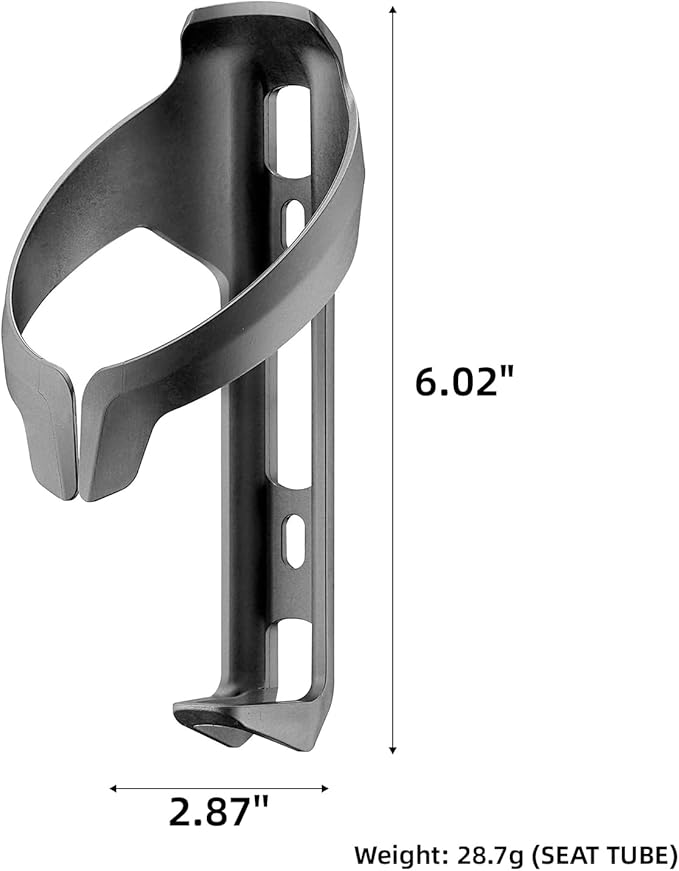 Aero Water Bottle Cage - Carbon Fiber Reinforced, Lightweight & Aerodynamic Bike Bottle Holder for Road, MTB, Gravel Bicycles, Wind Tunnel Optimized, Includes Screws & Tool