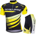 Men's Short Sleeve Breathable Cycling Jersey Set 3D Padded Bicycle Shorts Sportswear Suit Quick Dry