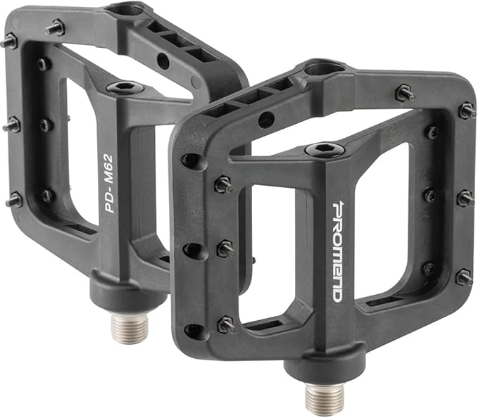 Enlarge Bike Pedals - Nylon Bicycle Pedals, Road Bike Pedals, Mountain Bike Pedal with Removable Anti-Skid Nails - 5.12 * 4.45inch