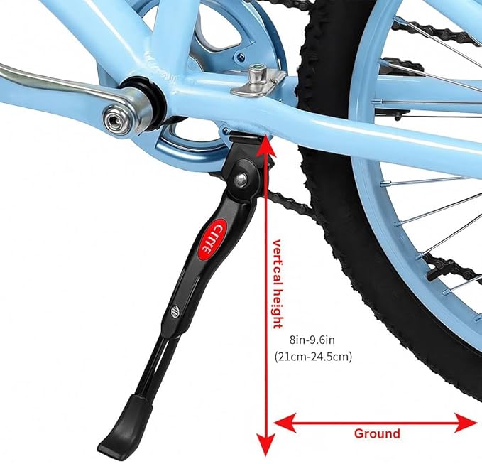 Cyfie Kickstand for 16 18 20 Inch Kids Bicycle, Bike Kickstand Center Mount Adjustable Aluminum Alloy Kick Stands for 16-20 Inch Kids Mountain Bike/Road Bike