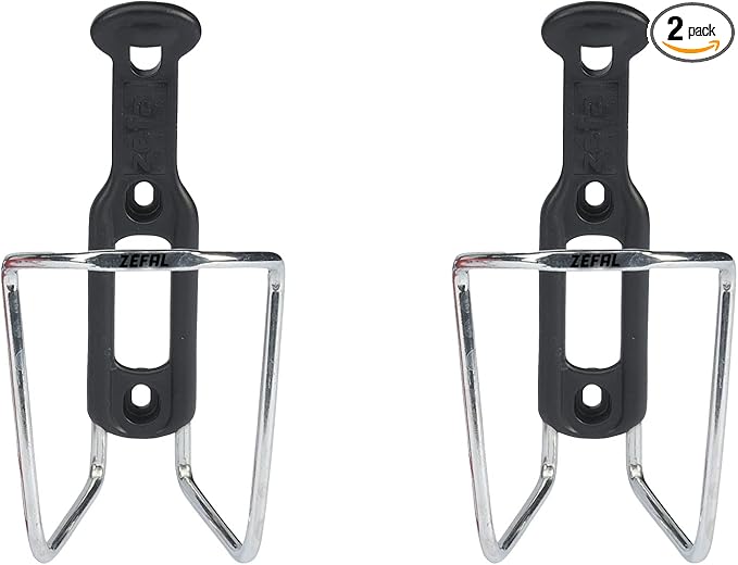 ZEFAL Bundle Pack - Aluplast 124 Aluminium Bicycle Water Bottle Cage, Universal, Silver, 2 Pack