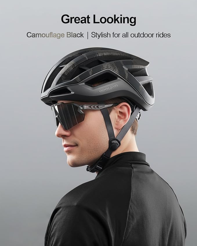 Odoland Adult Bike Helmet - Super Ventilation & Impact-Resistant Frame, Adjustable Dial System Lightweight Bicycle Helmet for Mountain, Commuting, Road Cycling