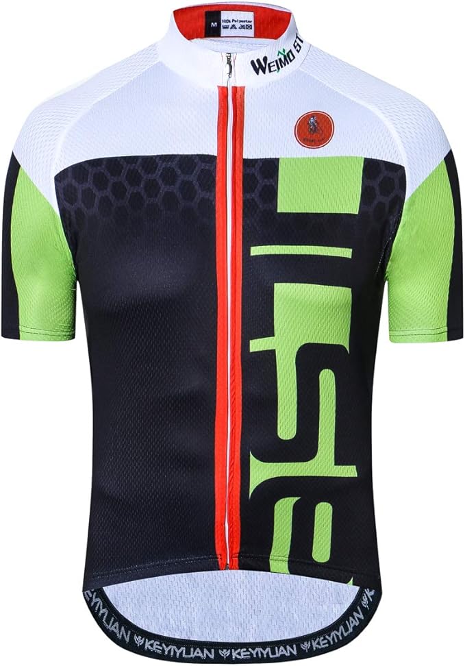 New Pro Full Zipper Men's Cycling Jersey Short Sleeve Riding Shirt USA