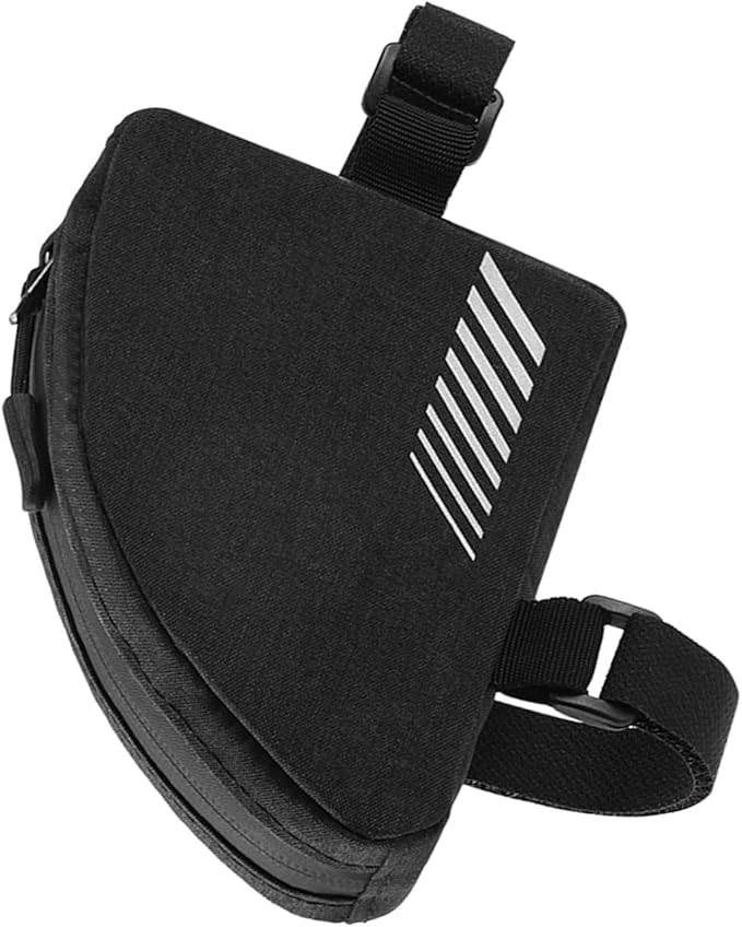 Bike Top Tube Bag, Bike Triangle Tools Storage Bag Top Tube Pouch with Reflective Strap, Rainproof Design, for Road Mountain Outdoor Cycling Accessories (0.3L)