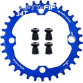 FIFTY-FIFTY Round 104BCD Chainring, 30T 32T 34T 36T Narrow Wide Mountain Bike Chainring, Single Chainring for 9/10/11-Speed with 4 Alloy Chainring Bolts for MTB