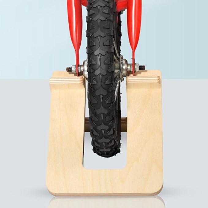 Kids Balance Bike Parking Rack Wooden Floor Type Bicycle Stand Children Balancing Bike Display Stand for Indoor Outdoor Home