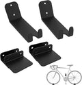 WALMANN 2 Pack Bike Pedal Hanger Wall Mount, Heavy Duty Horizontal Bike Rack for Garage Wall, Bike Display Stand for Home Holds Up to 70 LBS