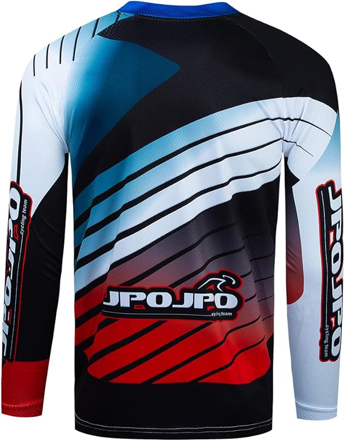 Men's Mountain Bike Jersey Long Sleeve MTB Off-Road Motocross Jersey Quick Dry Downhill&Motocross Shirts