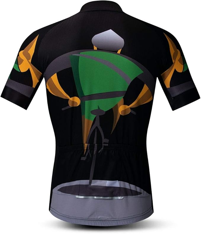 Men's Cycling Jerseys Tops Biking Shirts Short Sleeve Full Zipper Bike Clothing